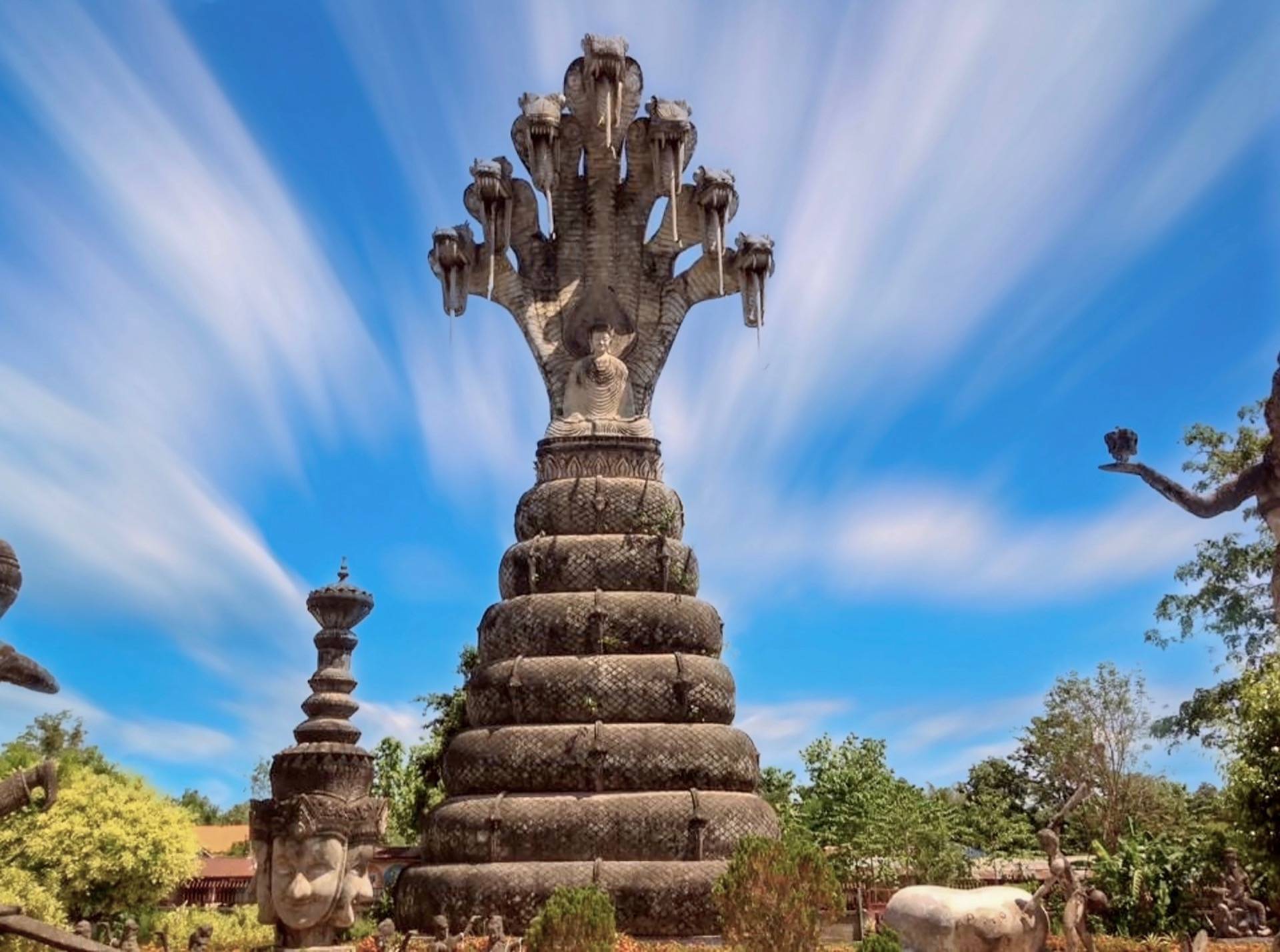 Sara Kaew Ku (Wat Khaek) Nong Khai TempleThailand - a tribute told in statues