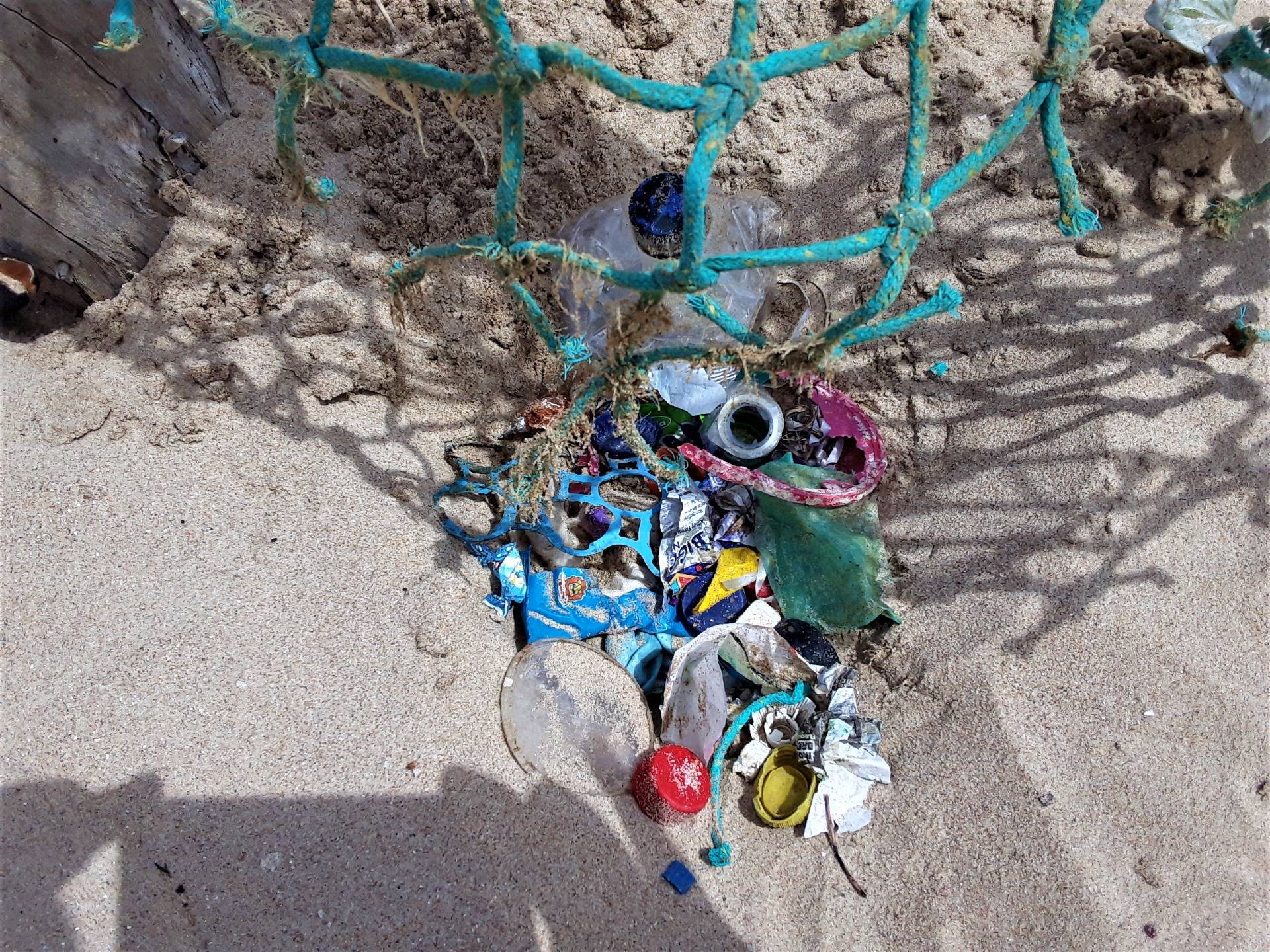 The plastic pollution I collected made a small pile, though this is going on all across the planet