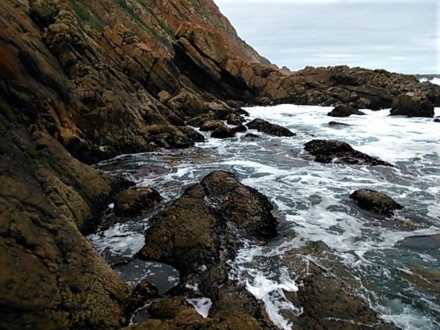 A precarious position only accessible by climbing at low tide