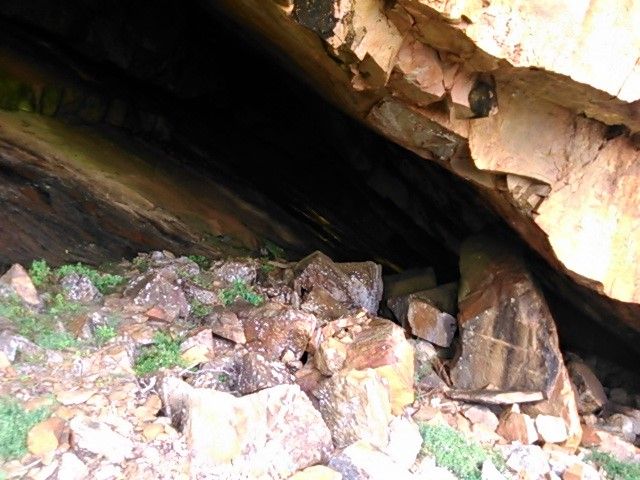 Interior of the cave from the entrance