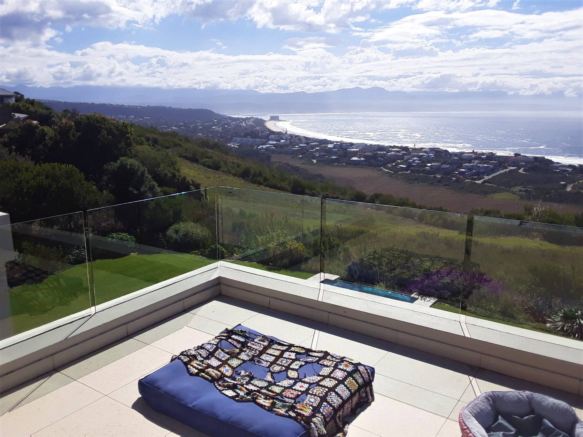 View of Robberg beach down below from one of the houses in the estate nearby