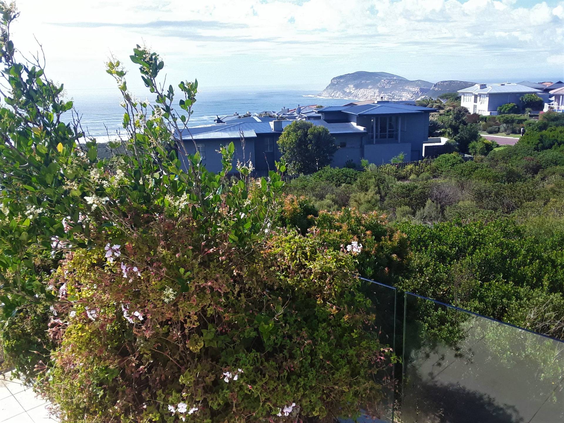 View of Robberg peninsula in the distance from the same house, within walking distance of the beach