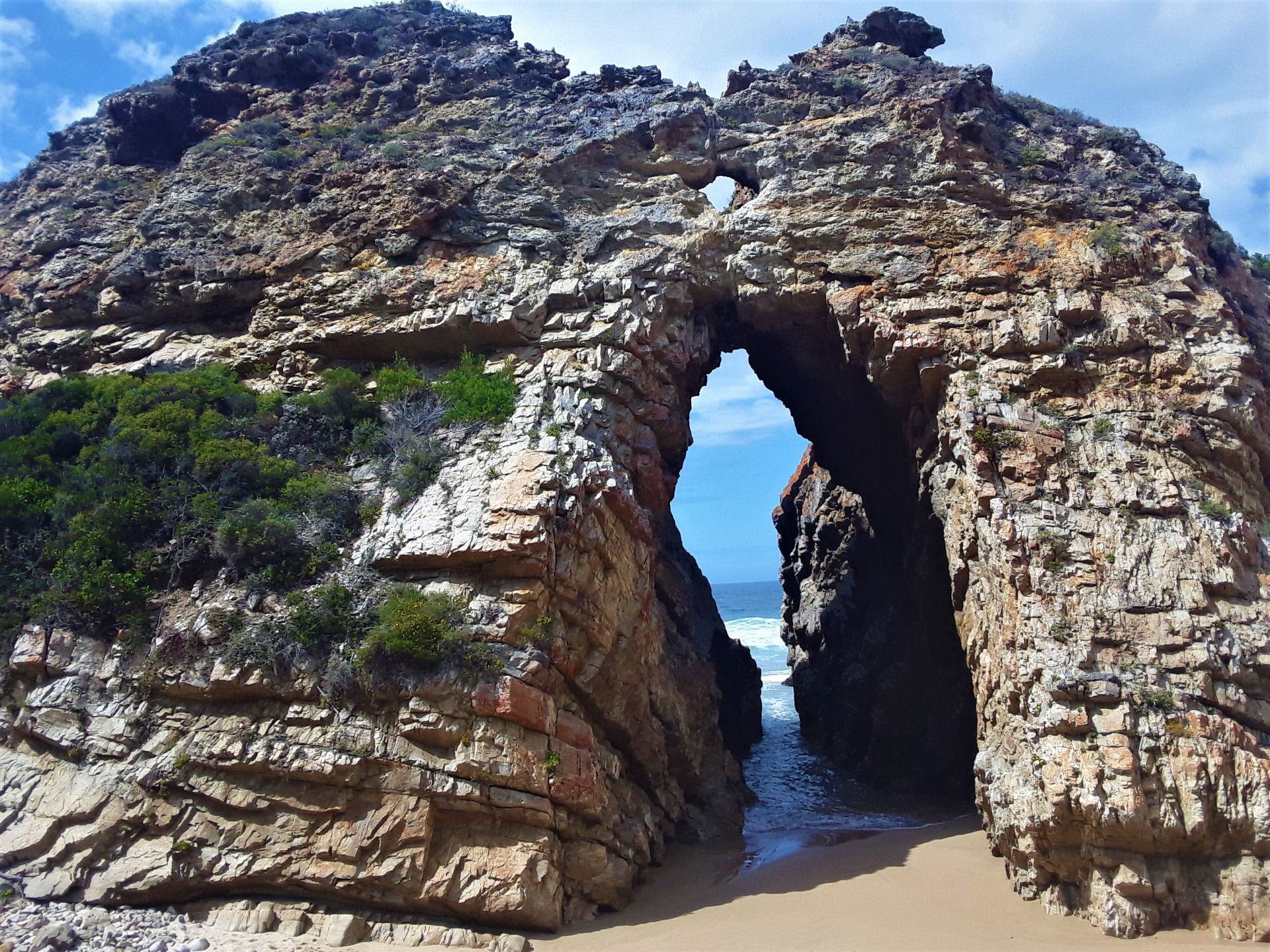 Exotic wild shoreline at the eastern end of Garden Route, South Africa