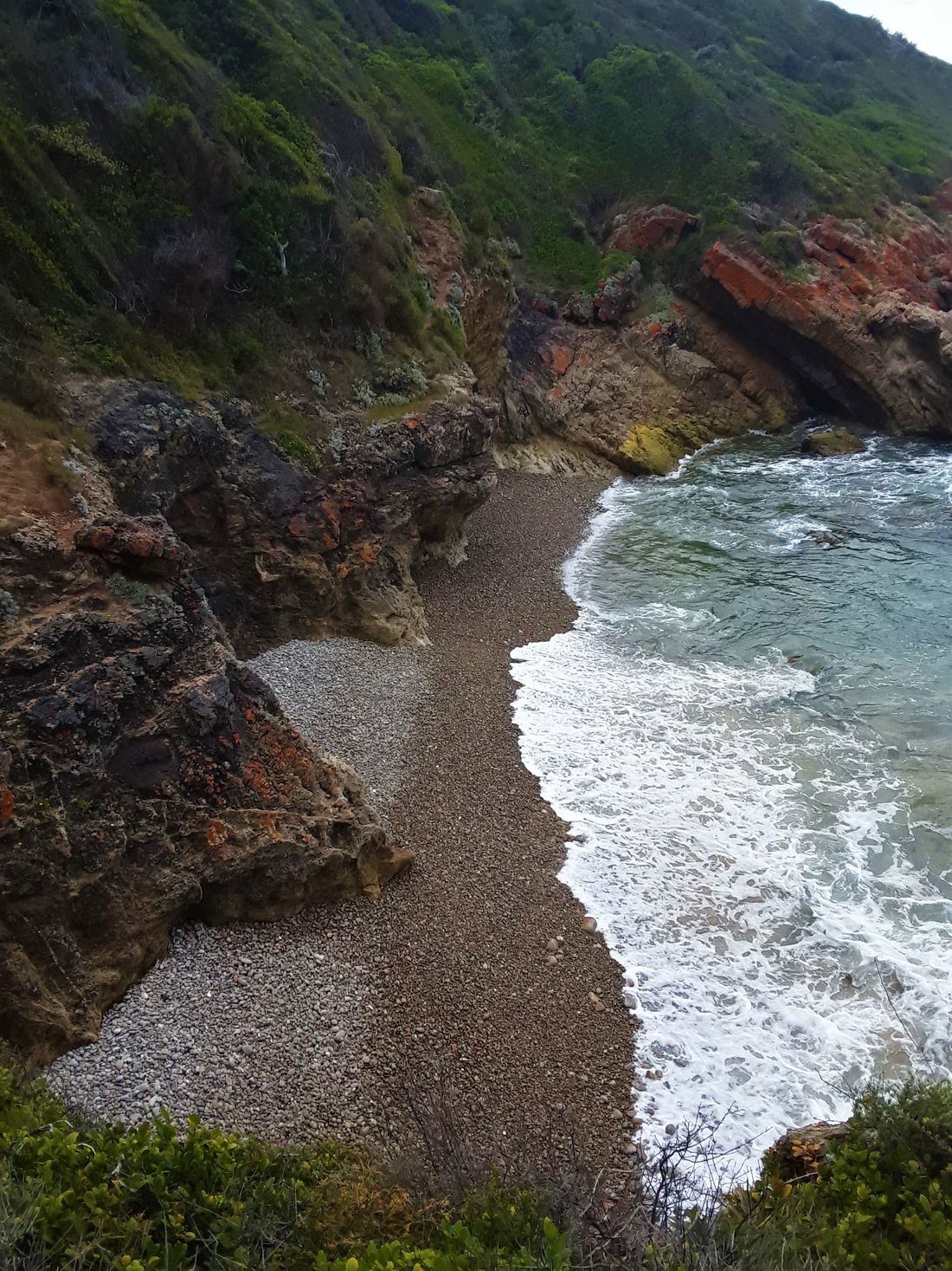 One of the numerous little beaches on the hike eastward