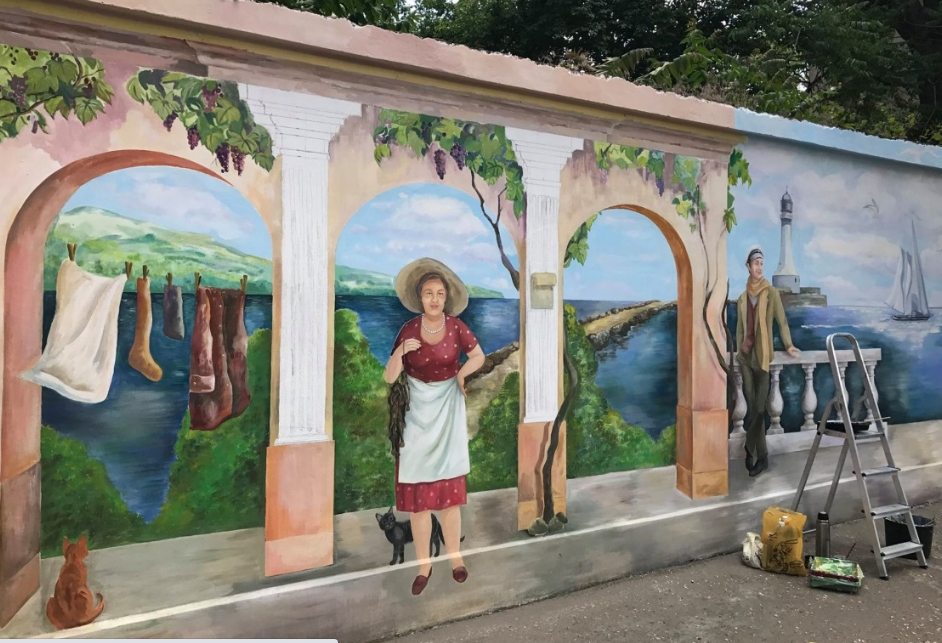 Aunt Sonya, Sholom Aleichem, Ostap Bender or the history of Odessa in one mural