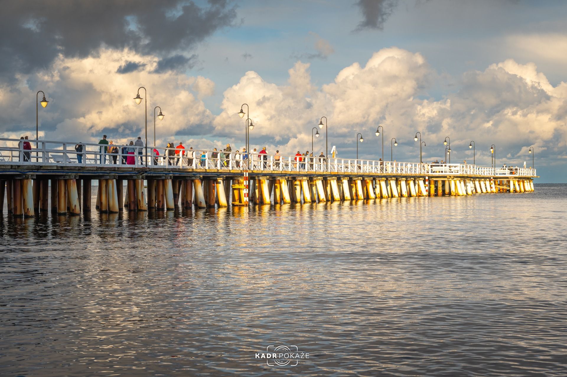 The pier visible from the beach.