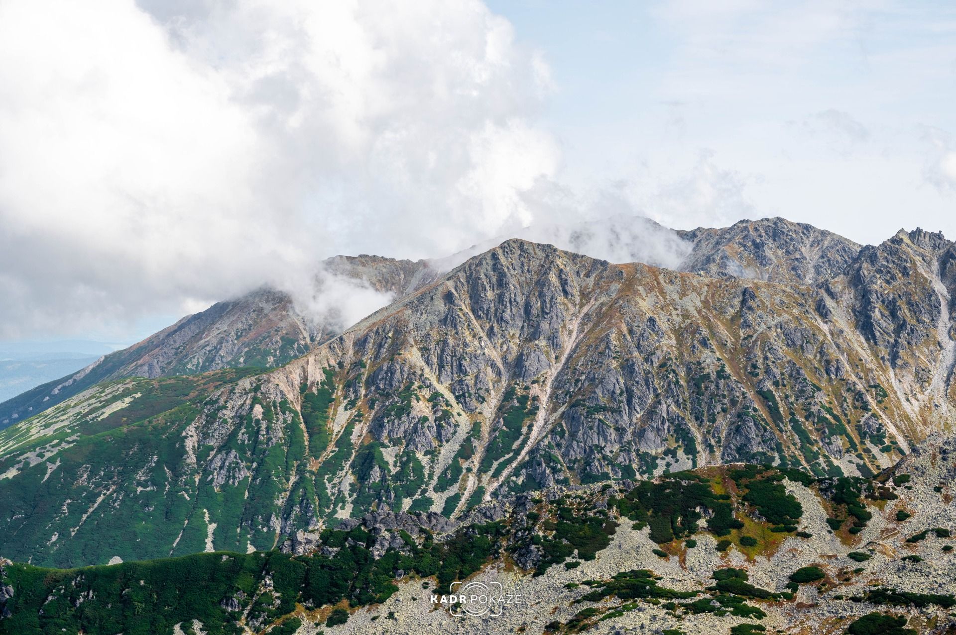 Grań Koszystej i Żółta Turnia.