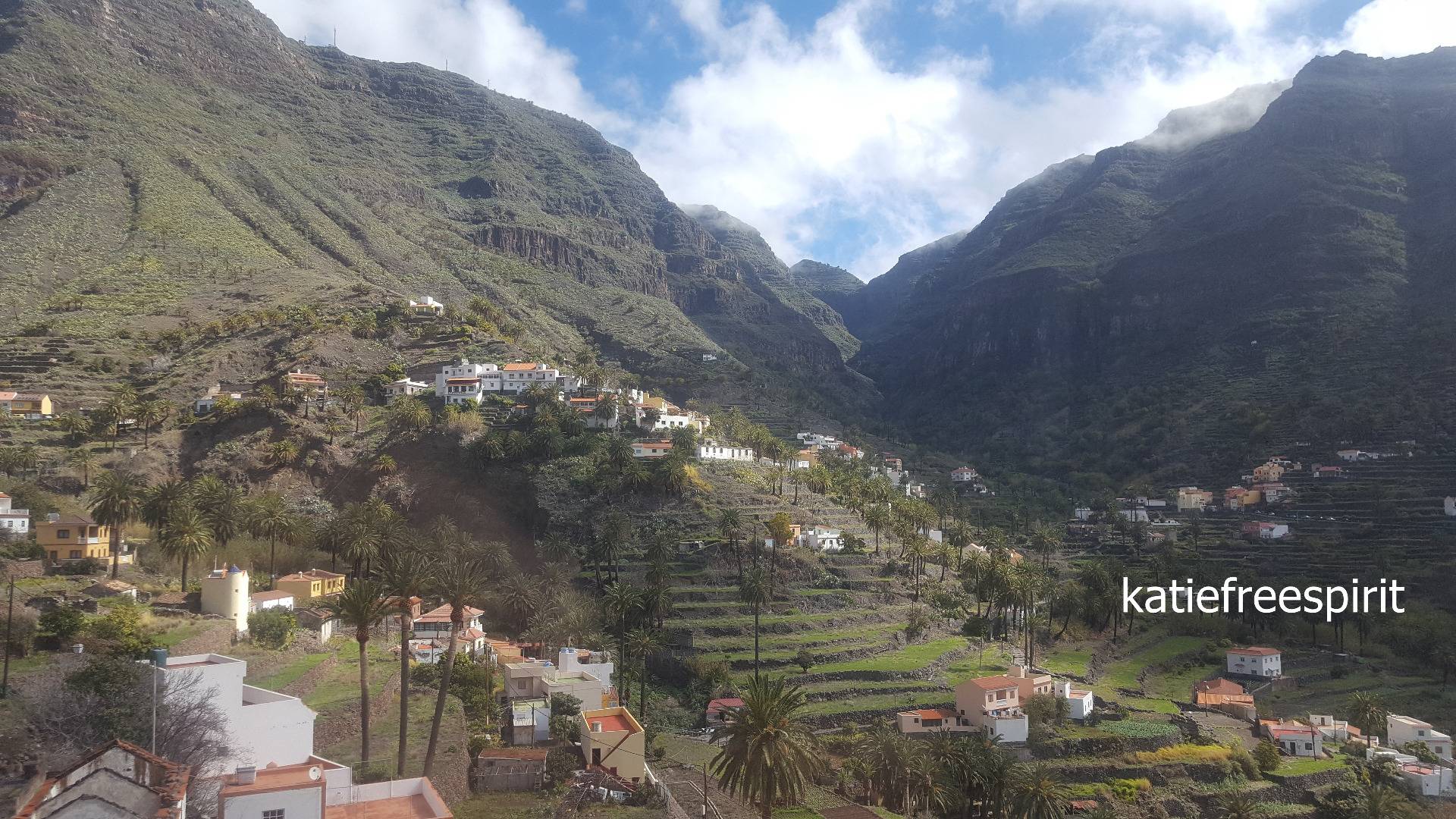 Valle Gran Rey, a town that lies in a deep valley with a hippie atmosphere and exotic surroundings