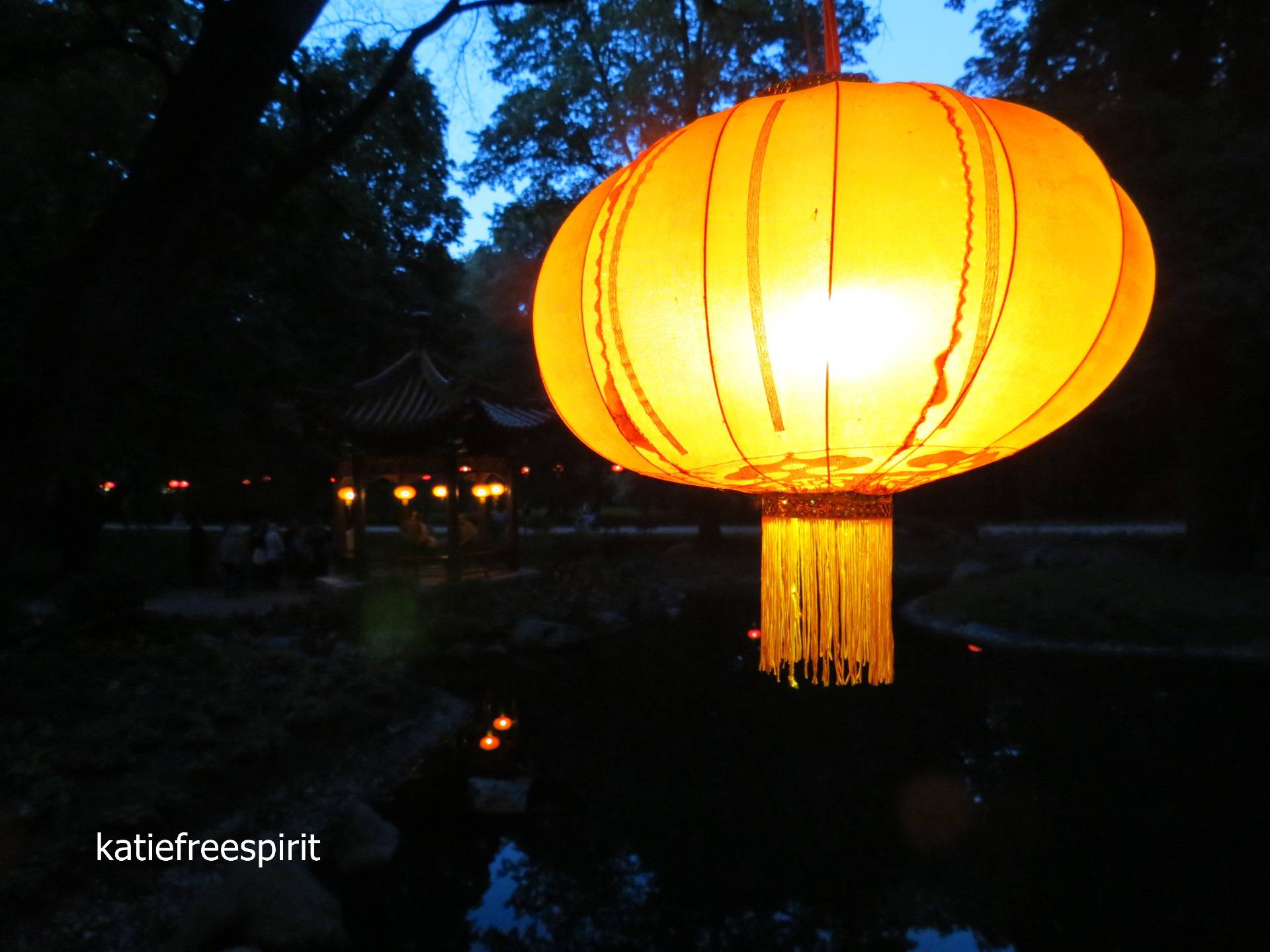 Wieczorny spacer po rozświetlonym lampionami Ogrodzie Chińskim w Łazienkach Królewskich