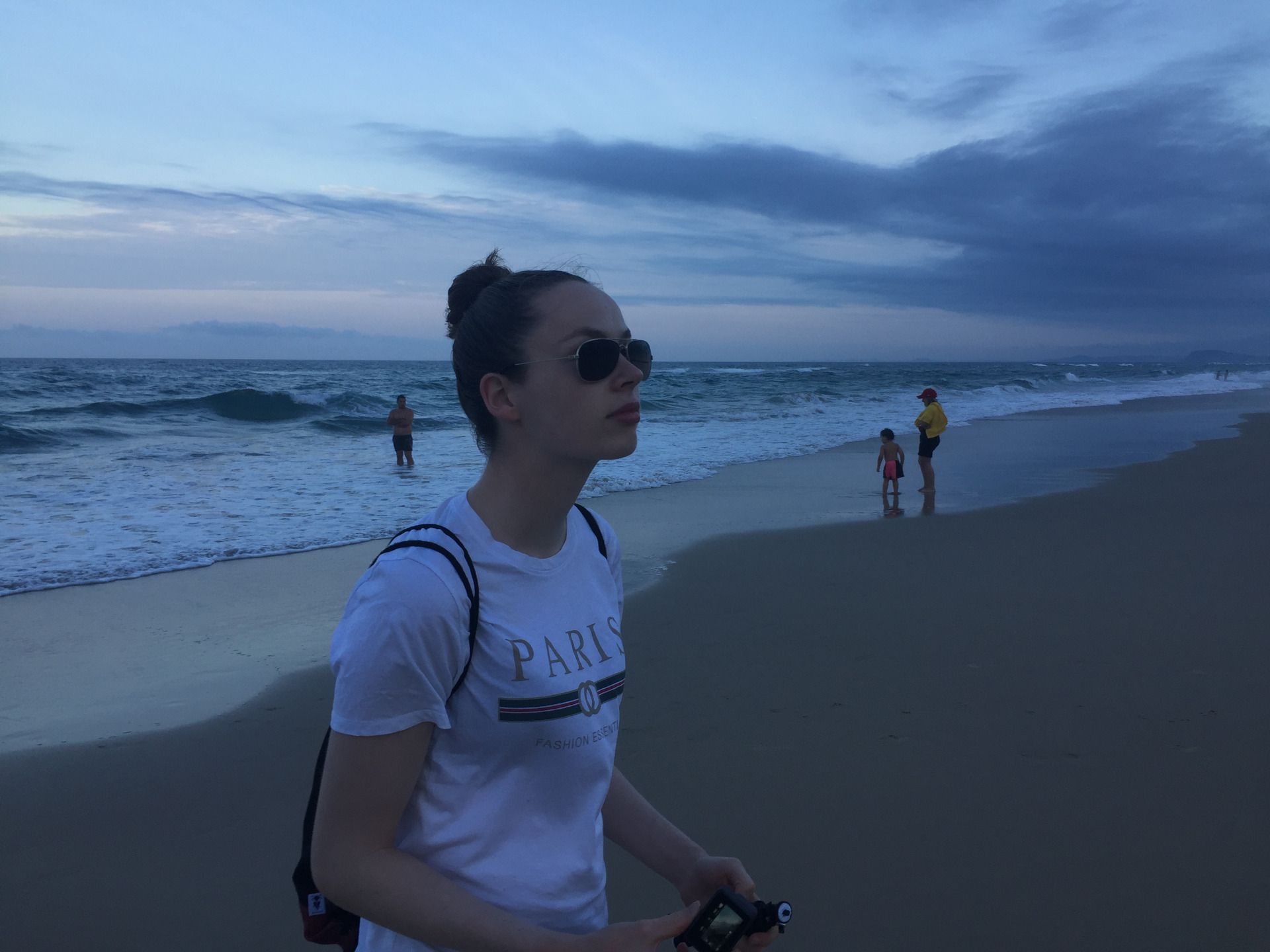 My sister admires the skyline ;)