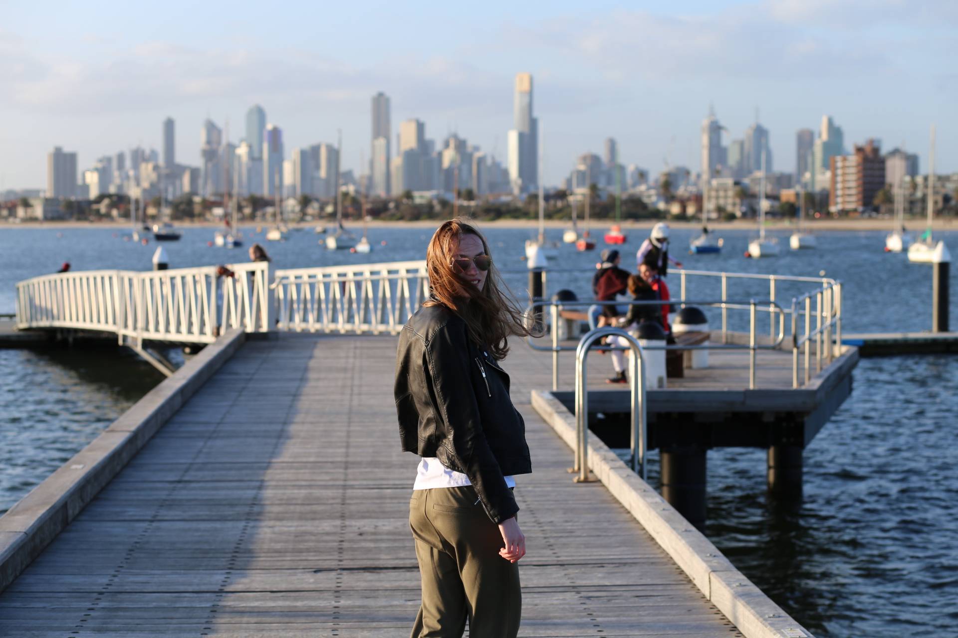Great view along the St Kilda Pier