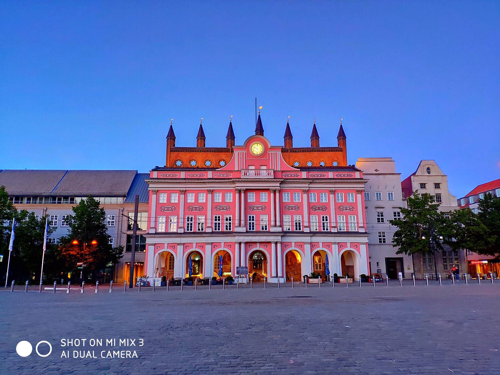 The famous city hall in Rostock