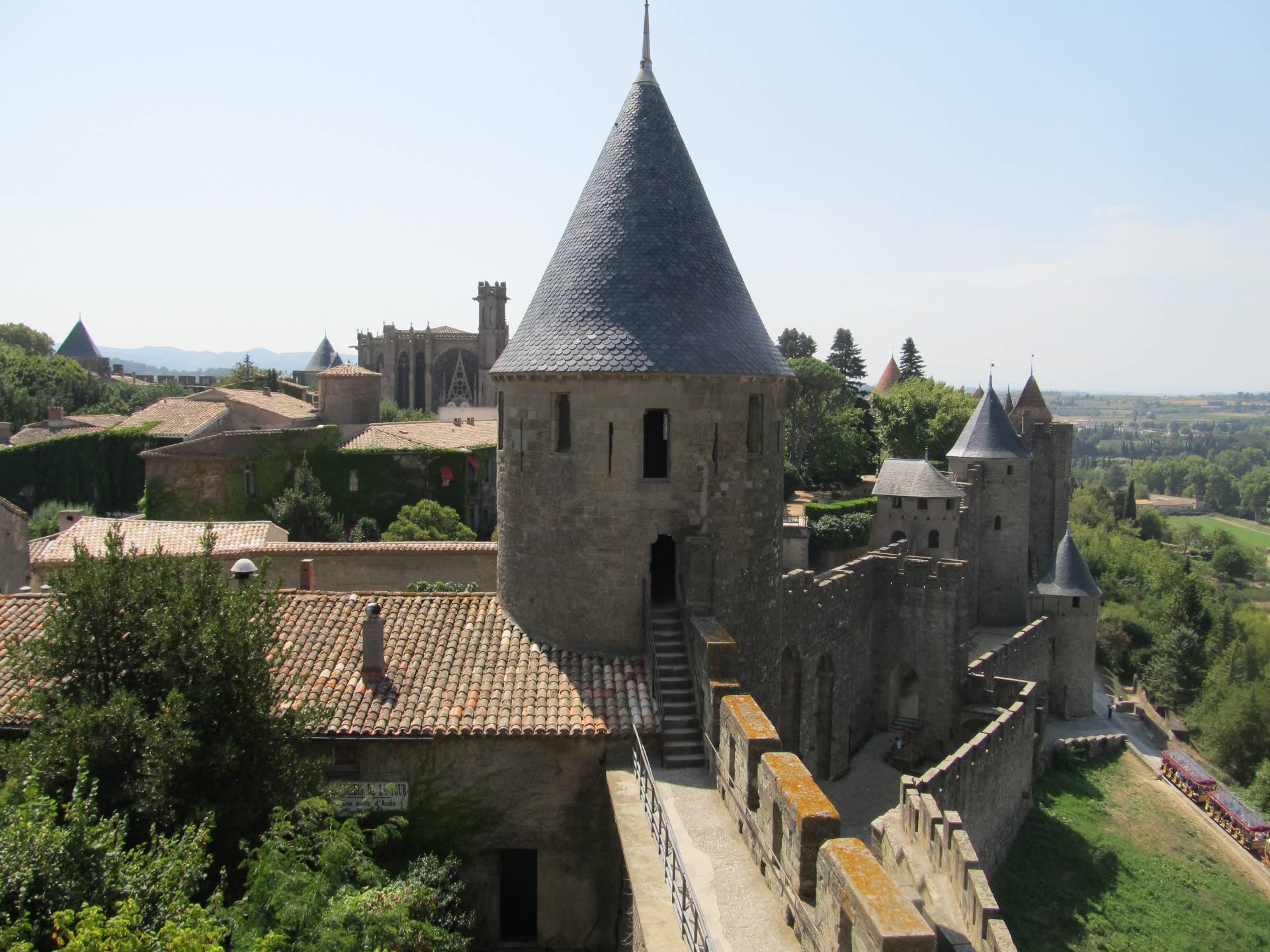 Cité de Carcassonne, a medieval citadel in French with a lot of history