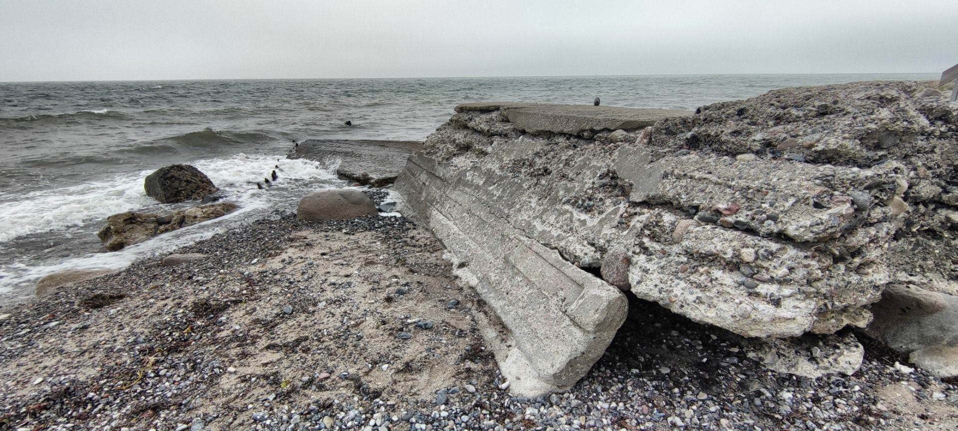 More concrete on the beach