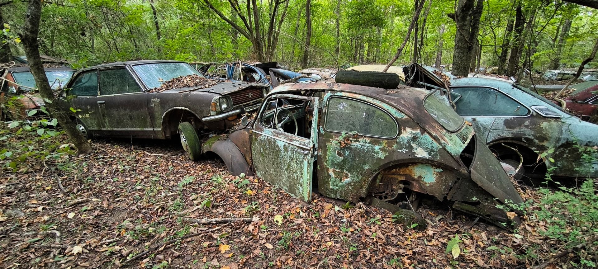 A german ”Beetle” car overseas