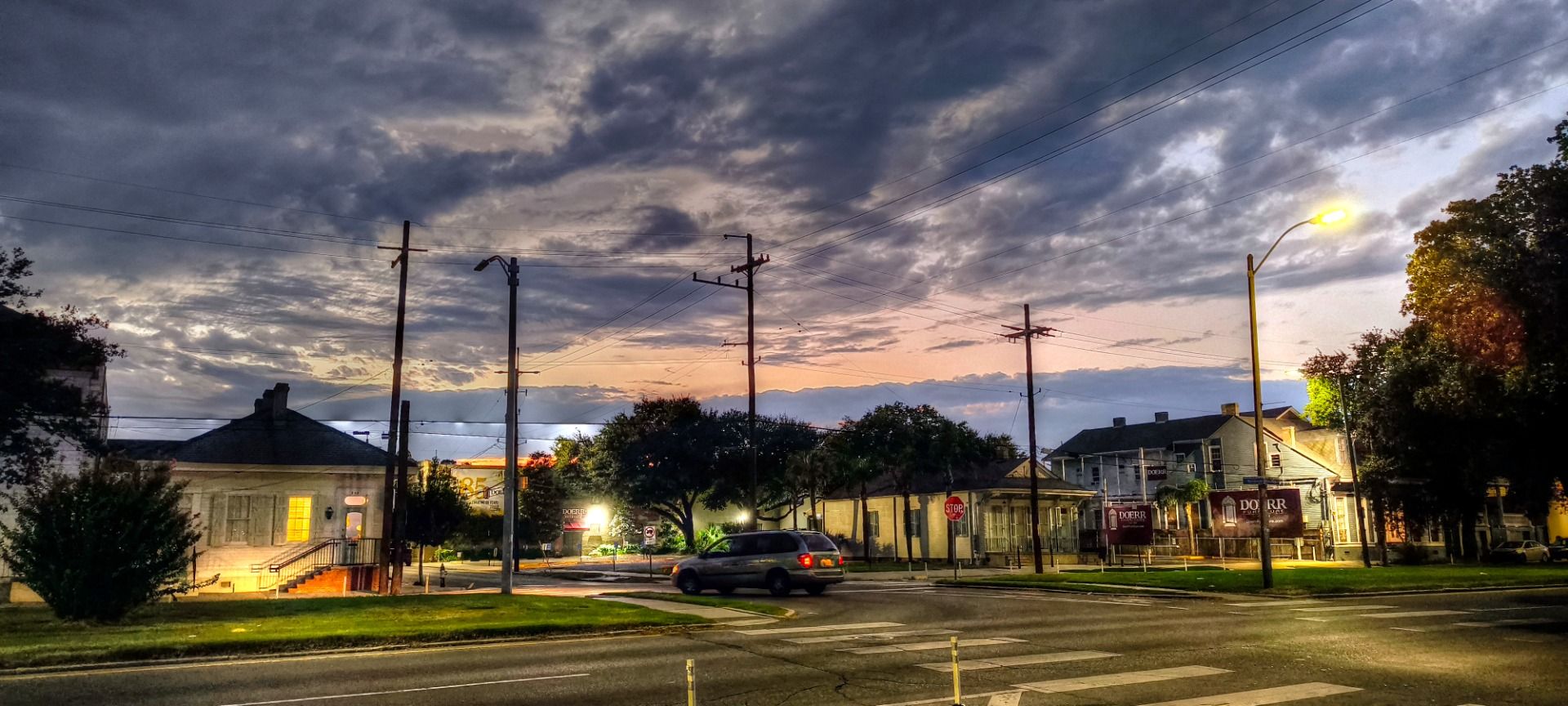 The suburbs by night
