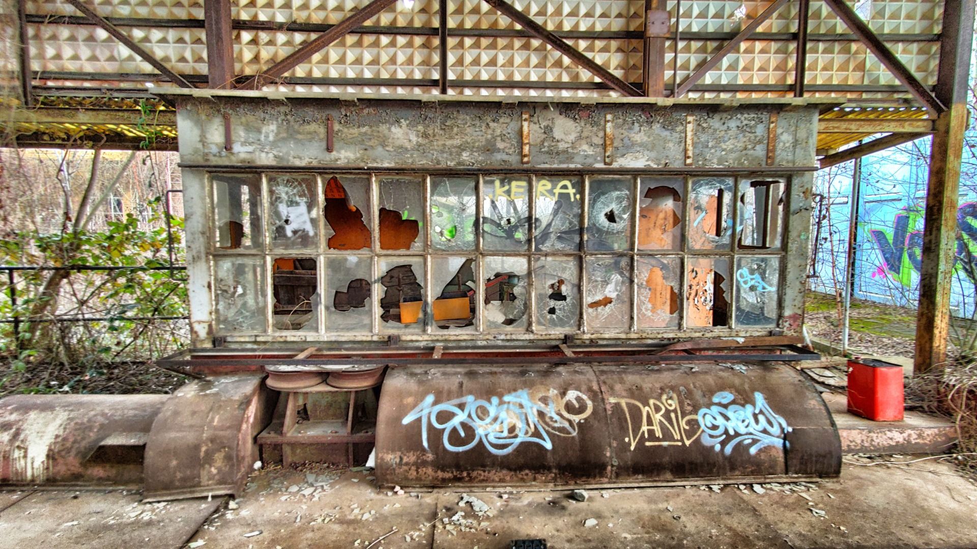 A former gasoline station