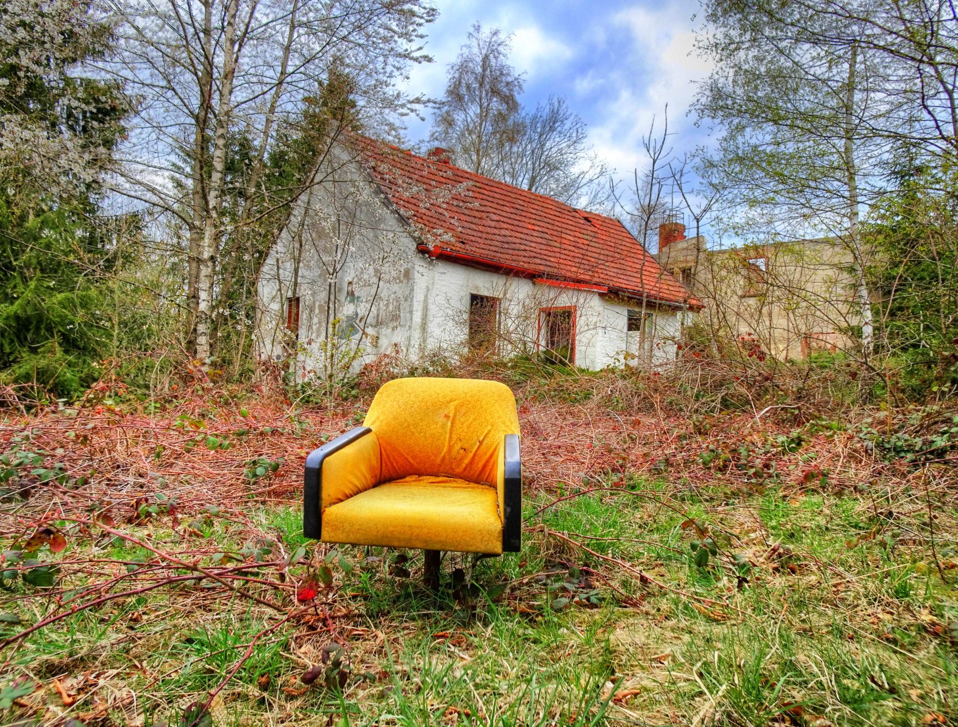 Once a famous hotel, the Viktorshöhe now is in ruins.