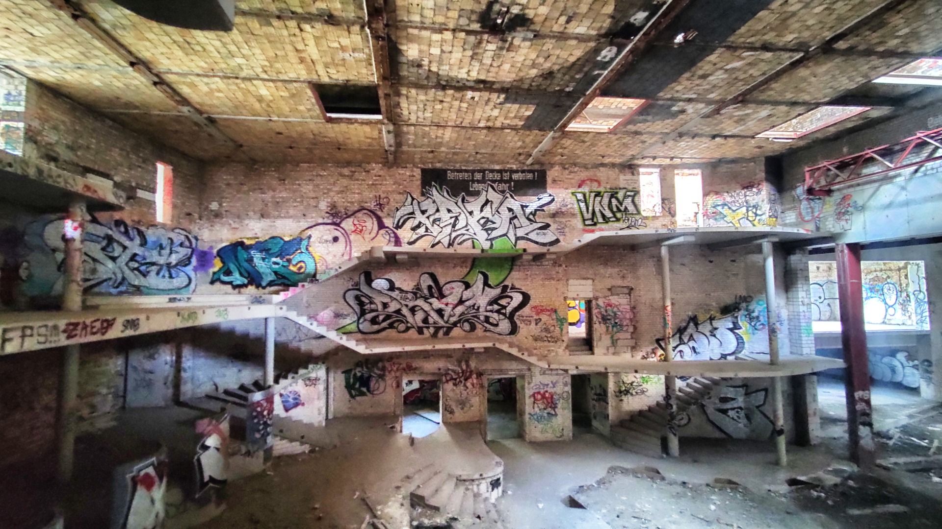 A view from the upper stage