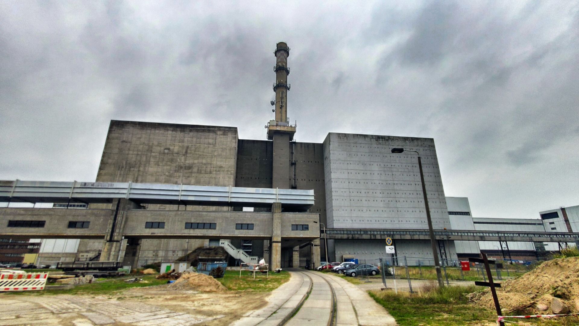 Outside the nuclear plant