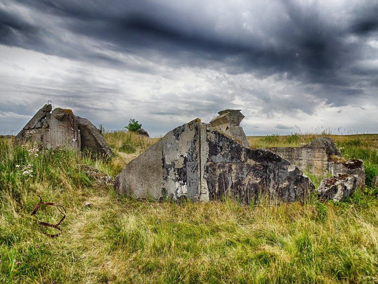 Concrete rubbish at the Baltic Sea