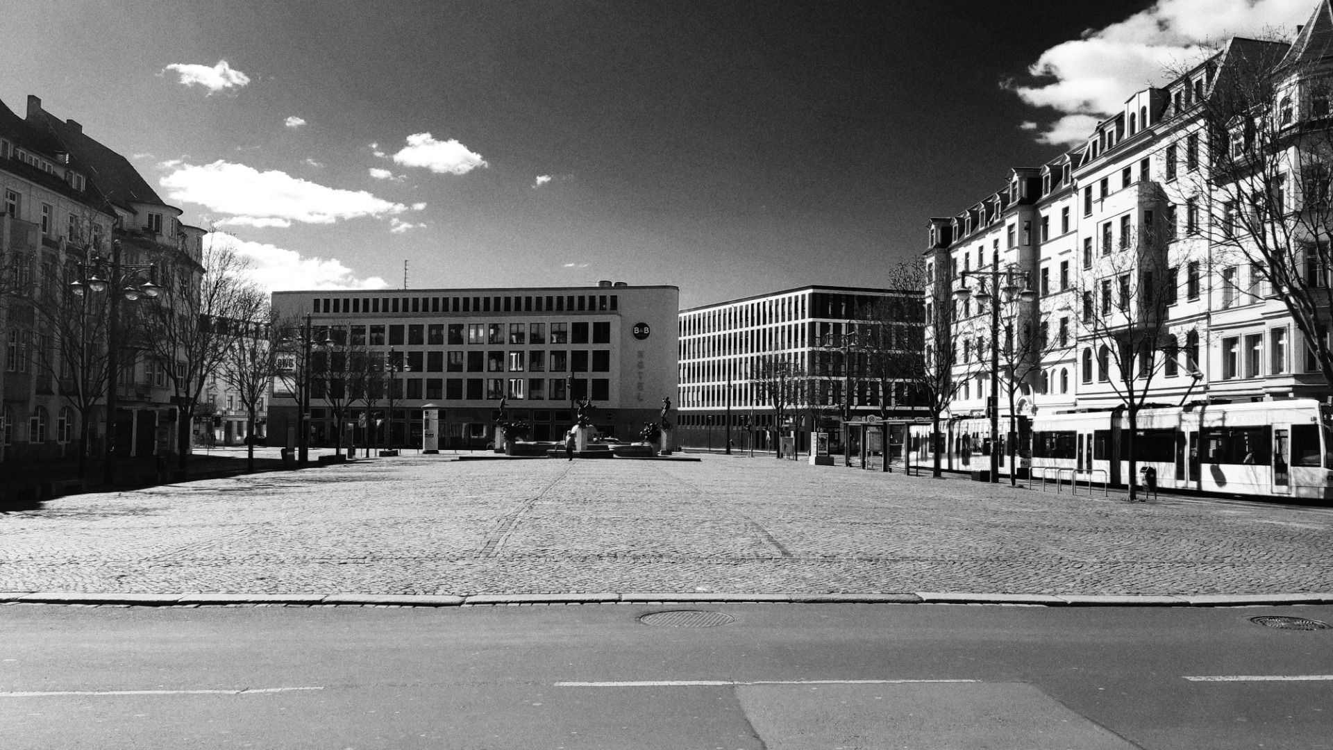 The city, empty.