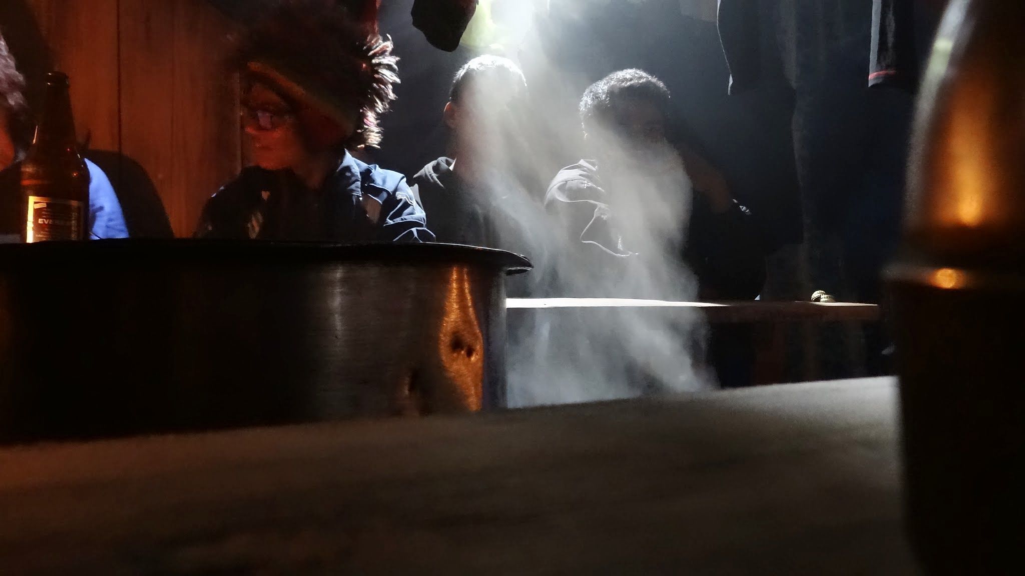 Outside fog, inside smog.