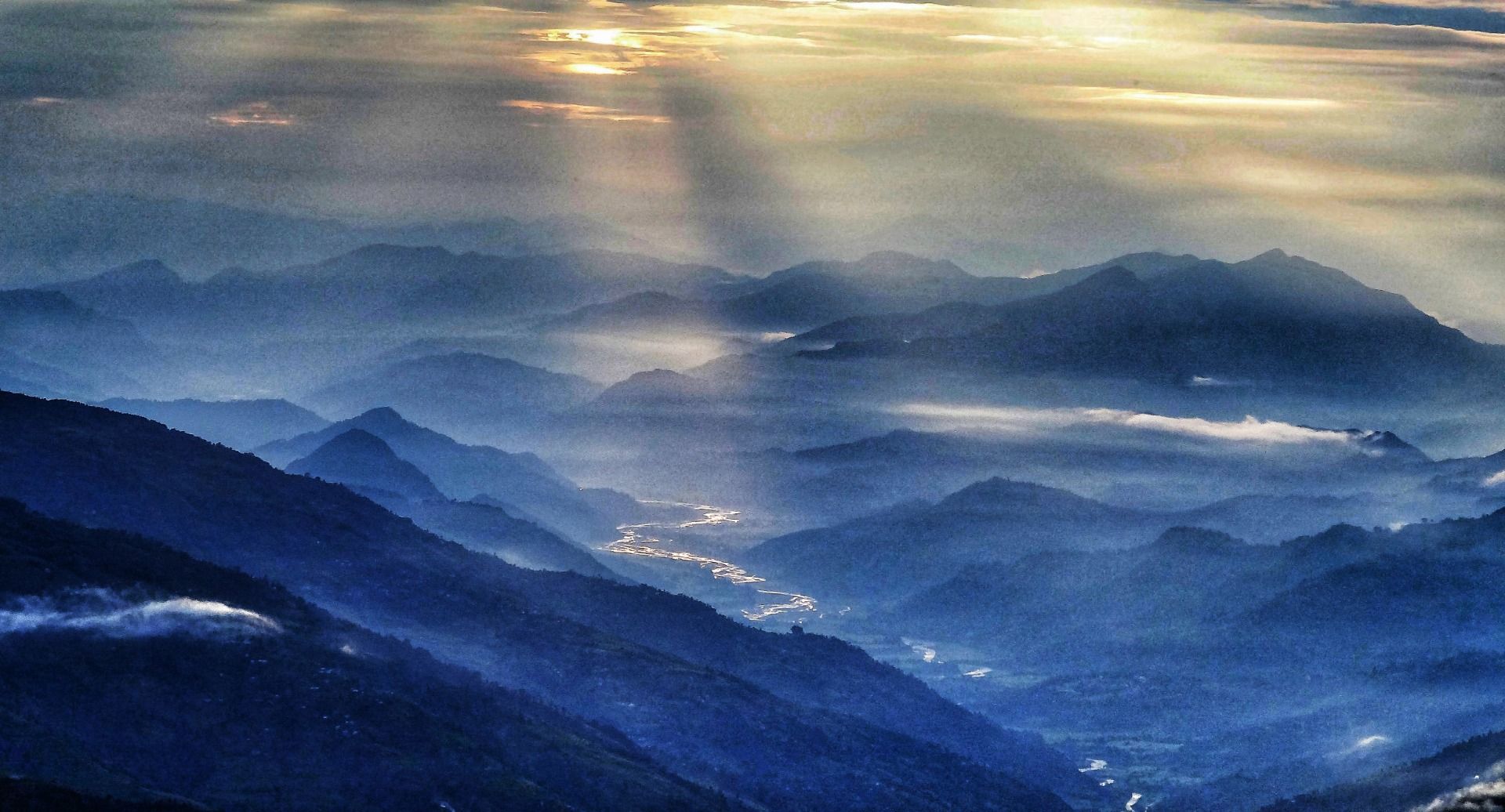 This is the view into the valley.