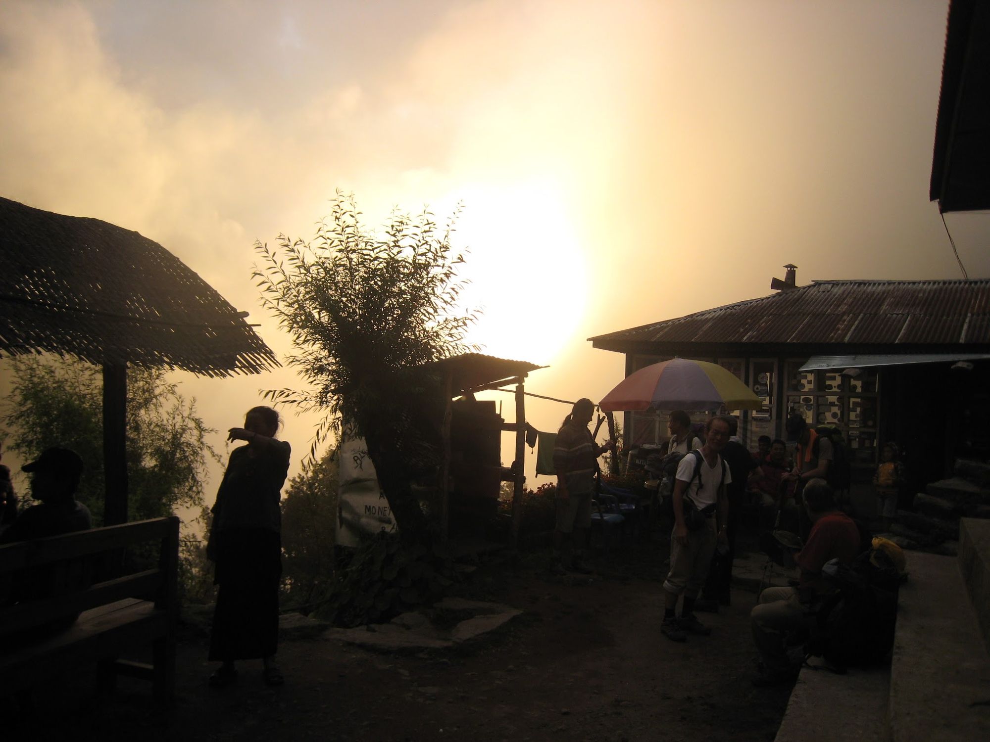 Foggy air at the evening