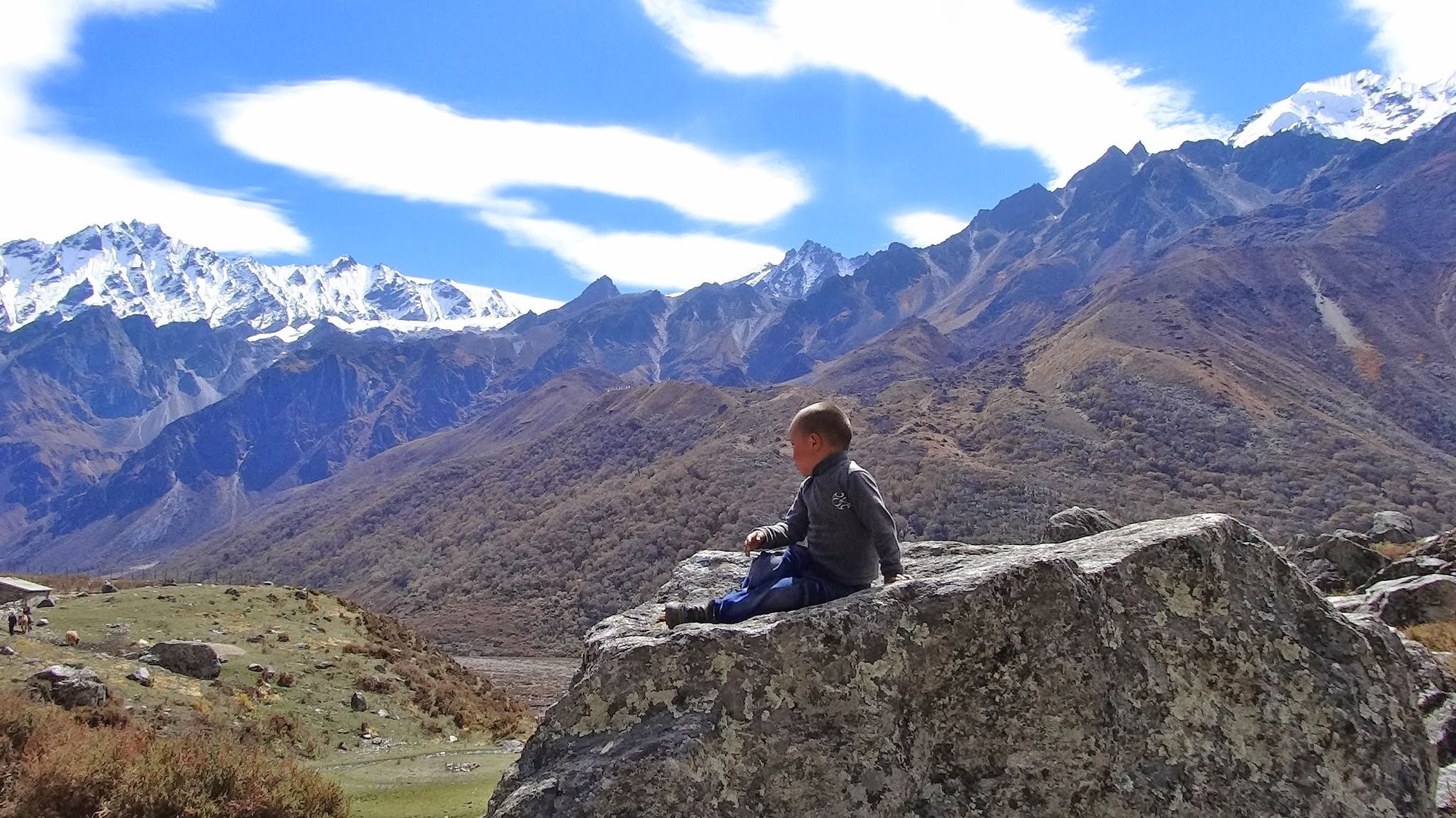 A boy on the hill.