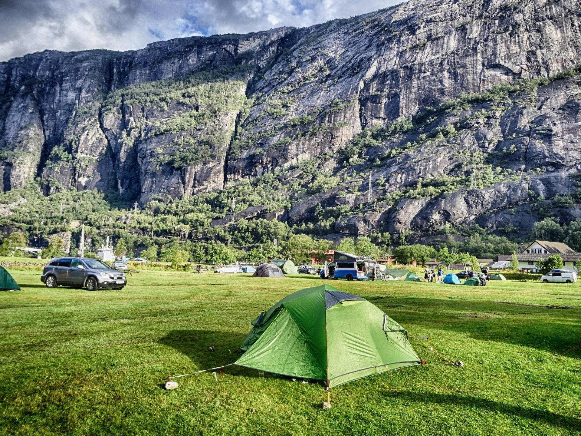 The Lysebotn camping site
