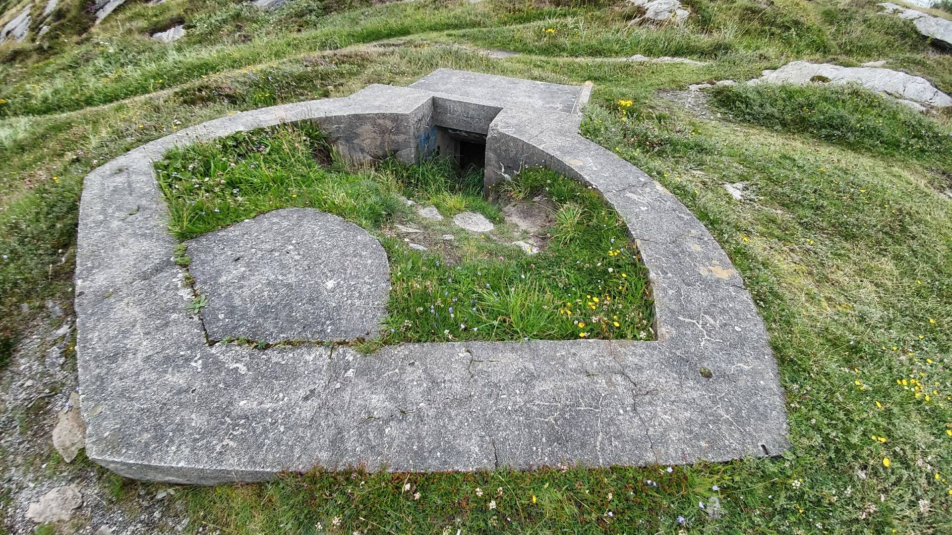 The concrete ring of a artillery battery