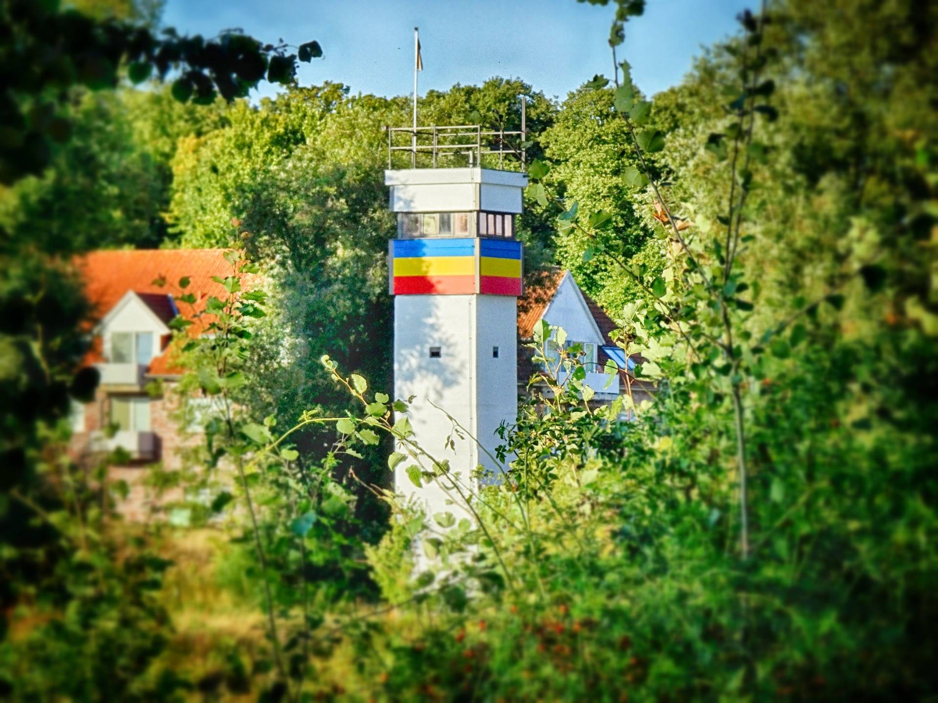 The coloured the last watchtower in Dömitz.