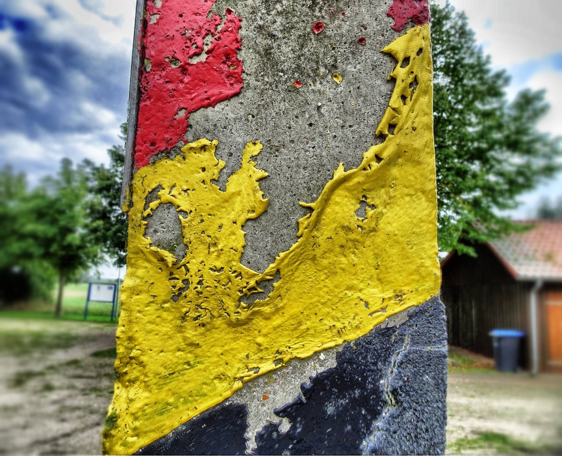 Remains, remains: One of the last border poles along the former Iron curtain.