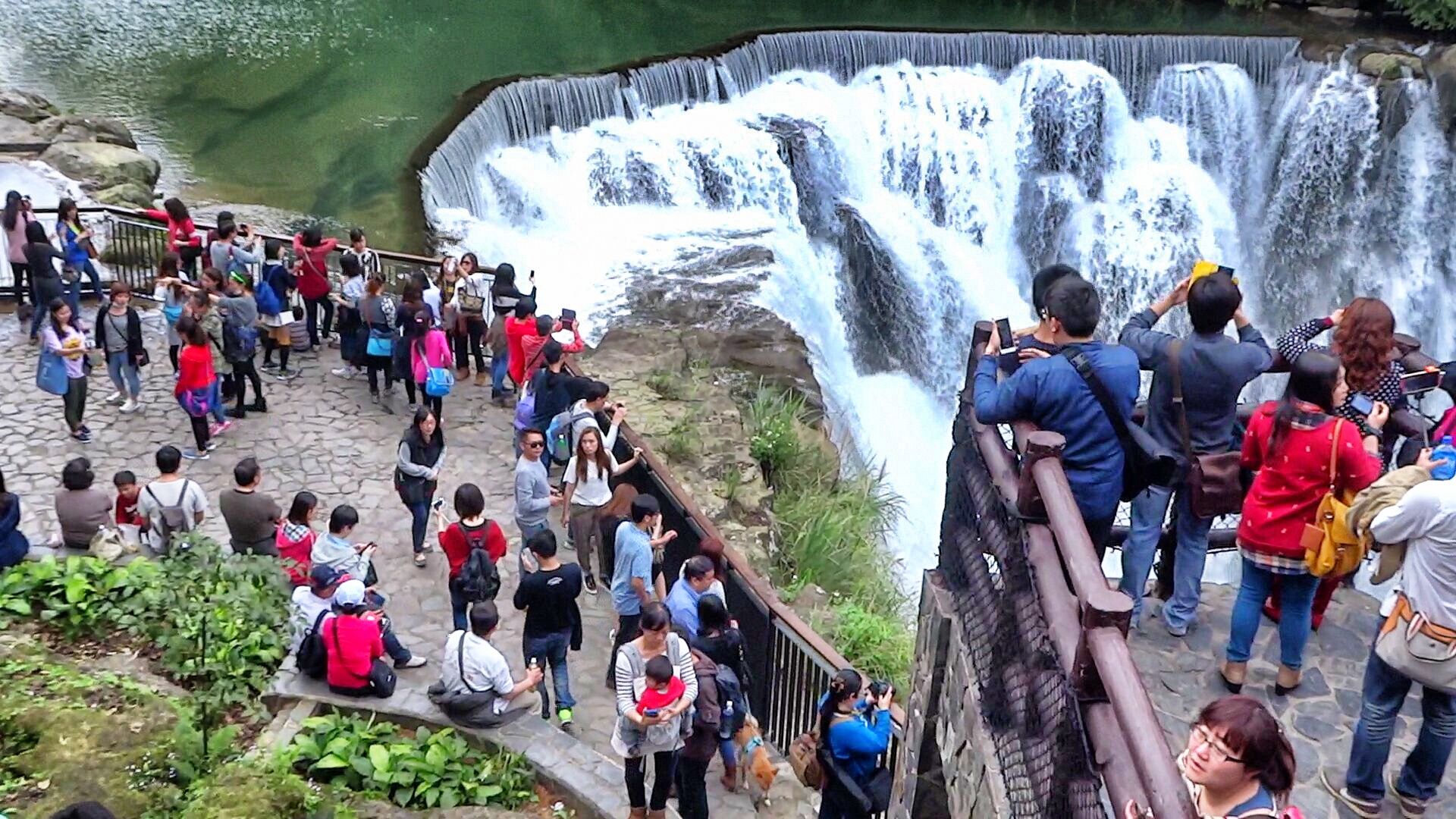 The crowd is everywhere