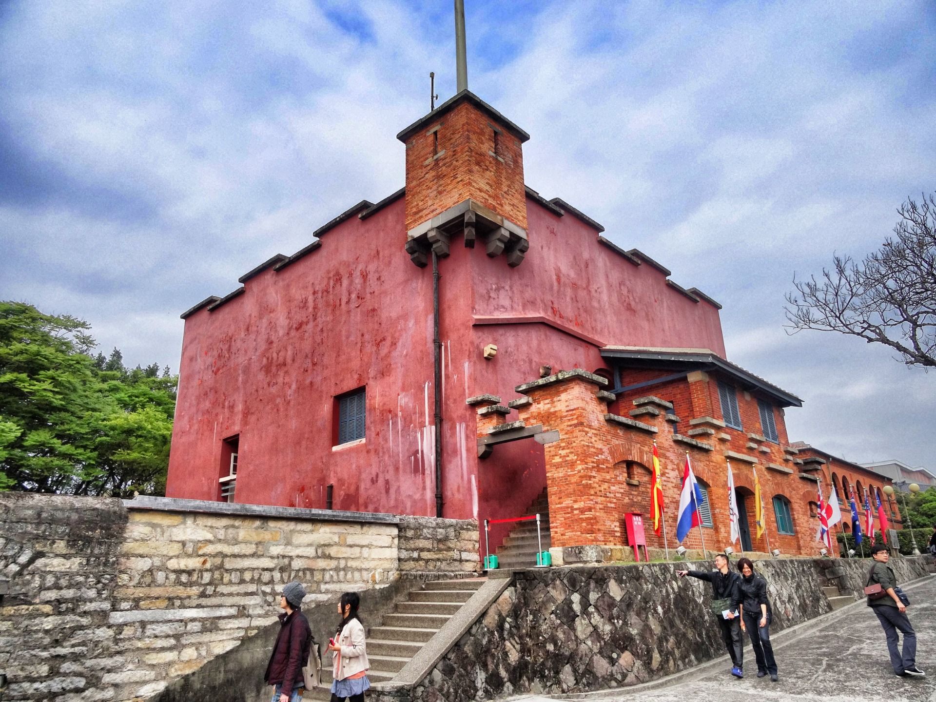Taiwans ancient castle: A fortress with red