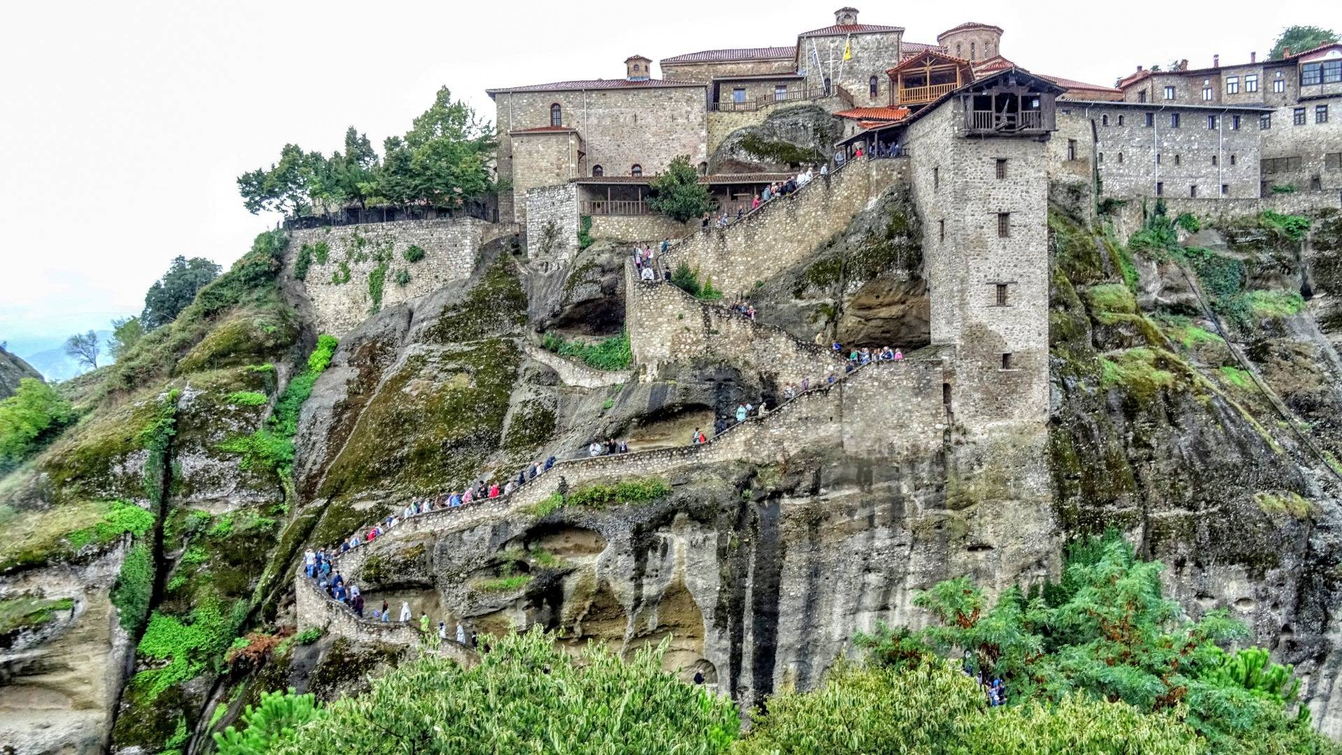 Tourists are flood the monastery