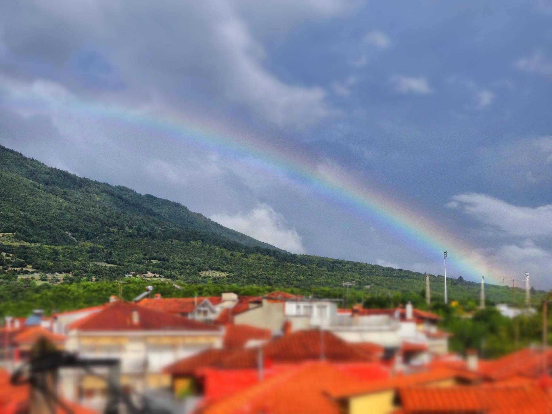 And a rainbow over Litochoro