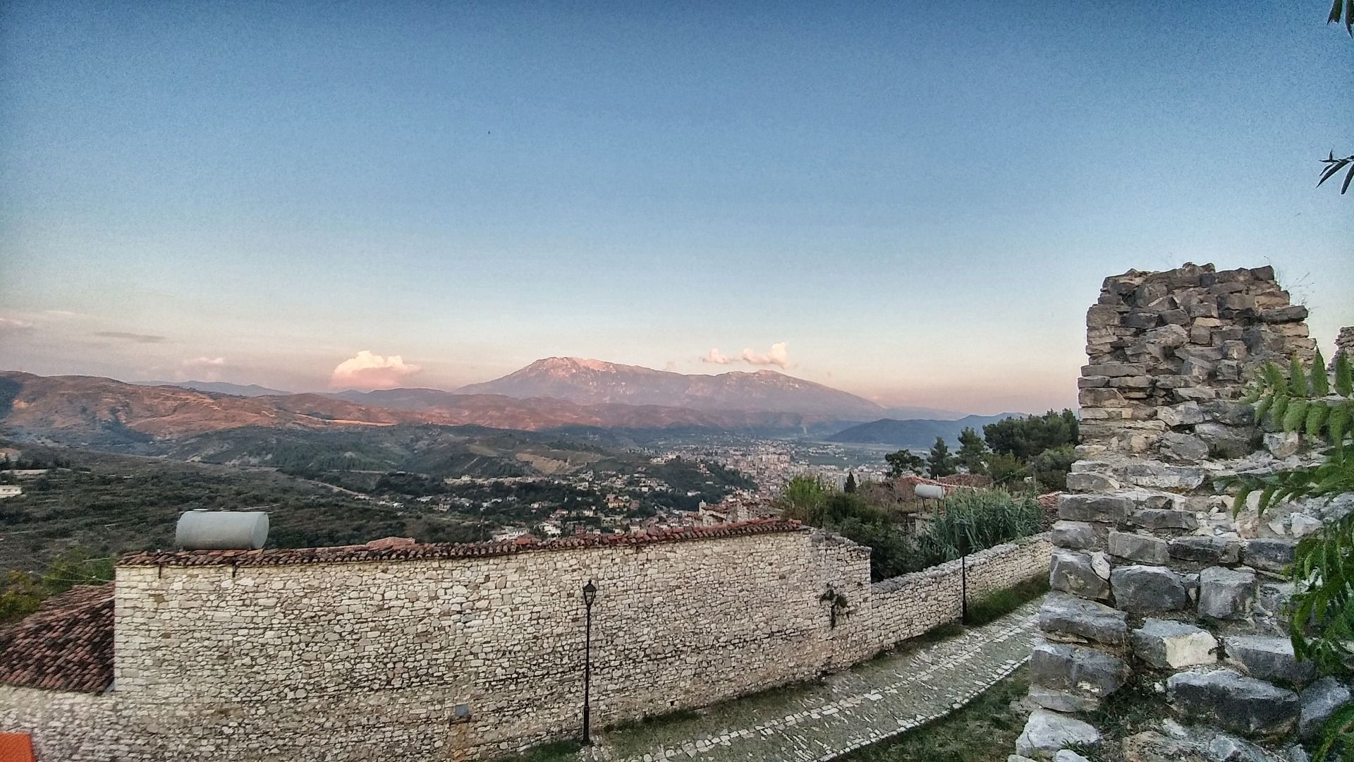 Look at the red mountains