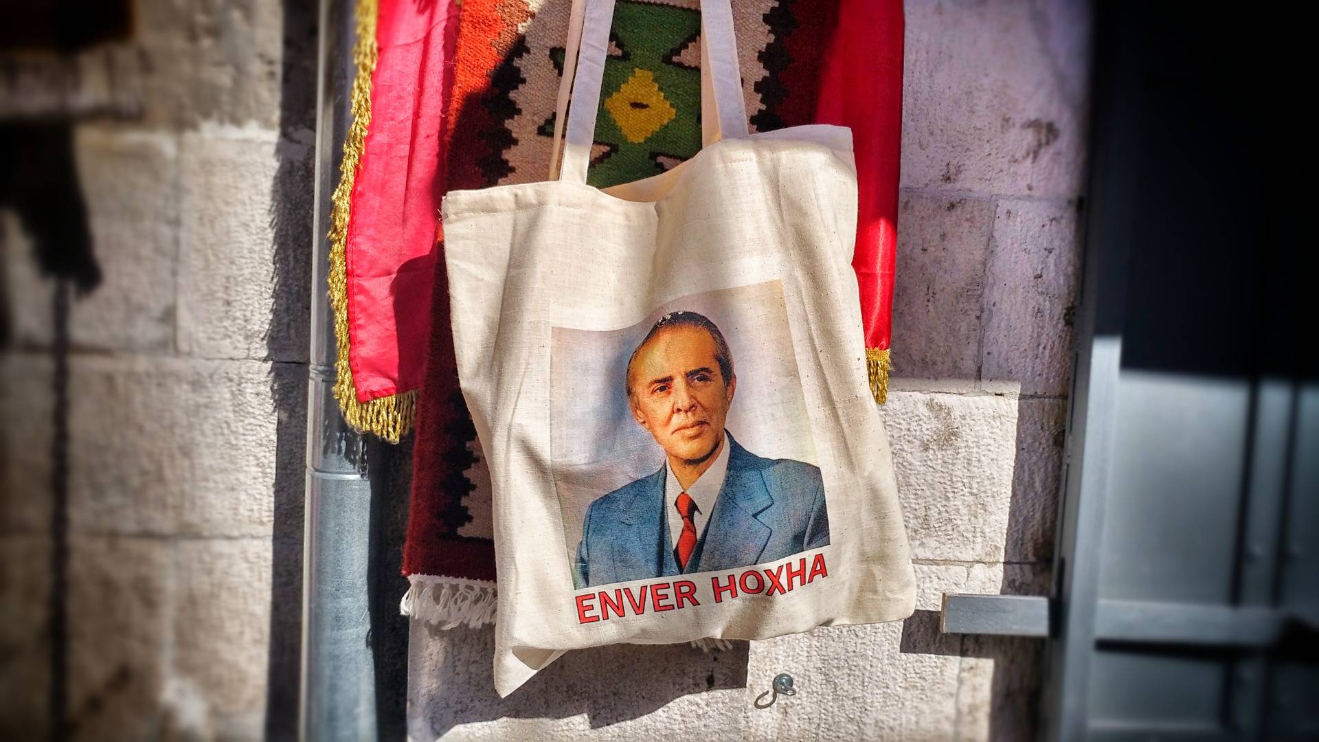 Enver Hoxha was the dictator of the country for years and years. Now he is a hero for some people