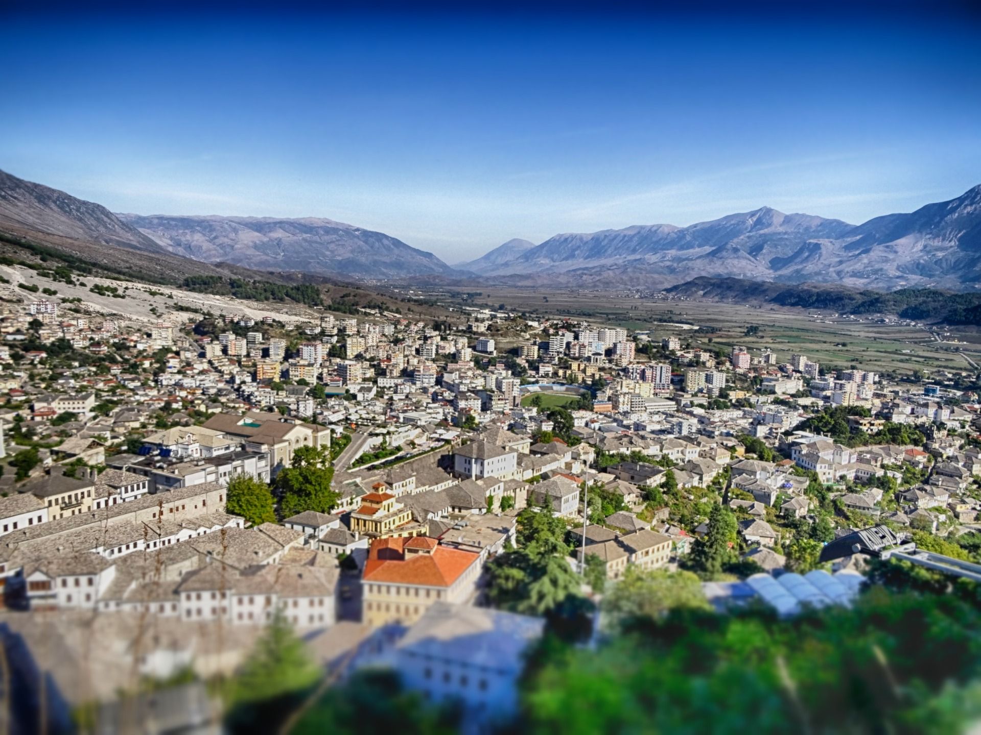 Down there is the city