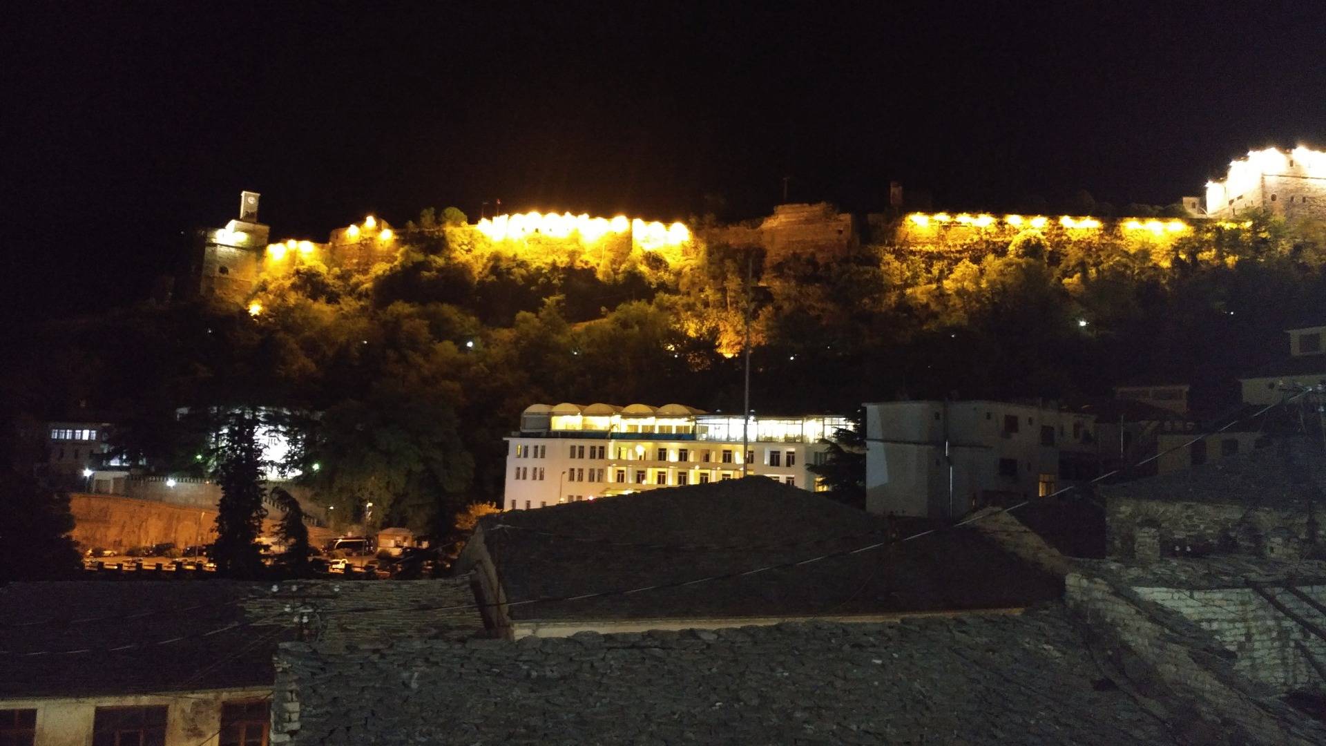 A night view to the castle