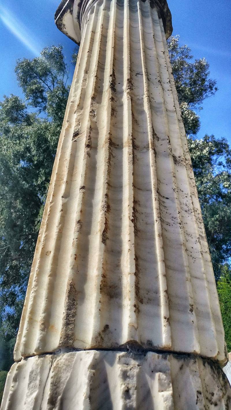 Ancient columns made of marble