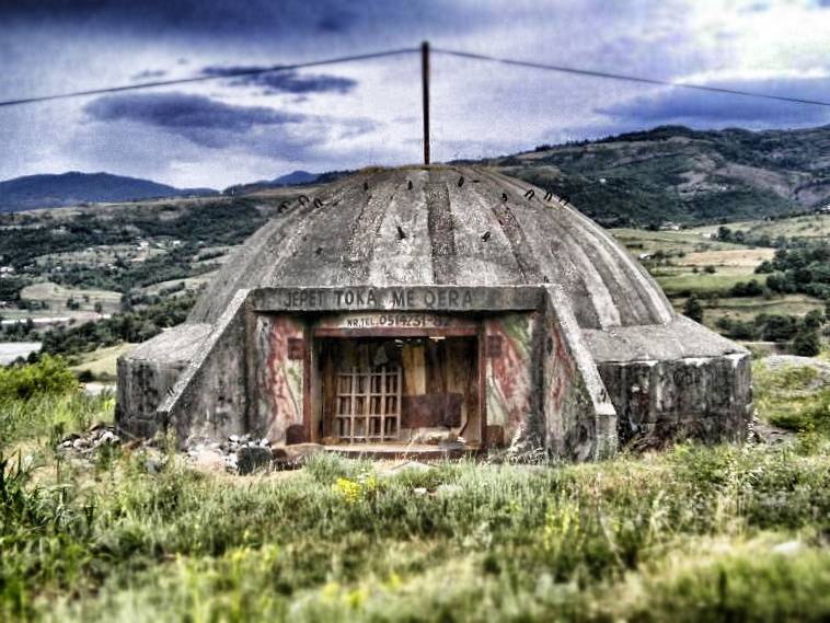 Everywhere in the albanian outback are the concrete pimpels