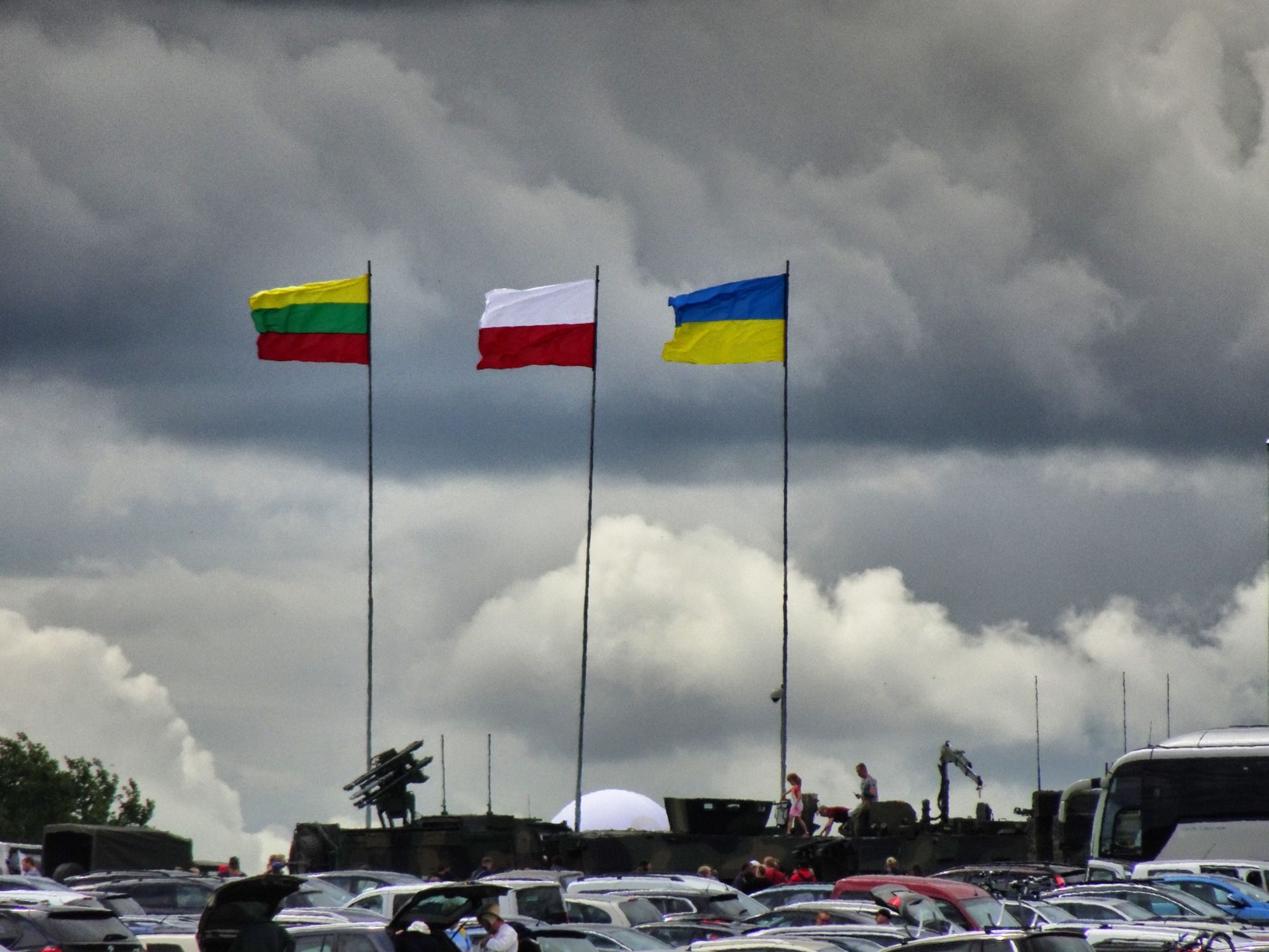 The flags of the brothers in arms.