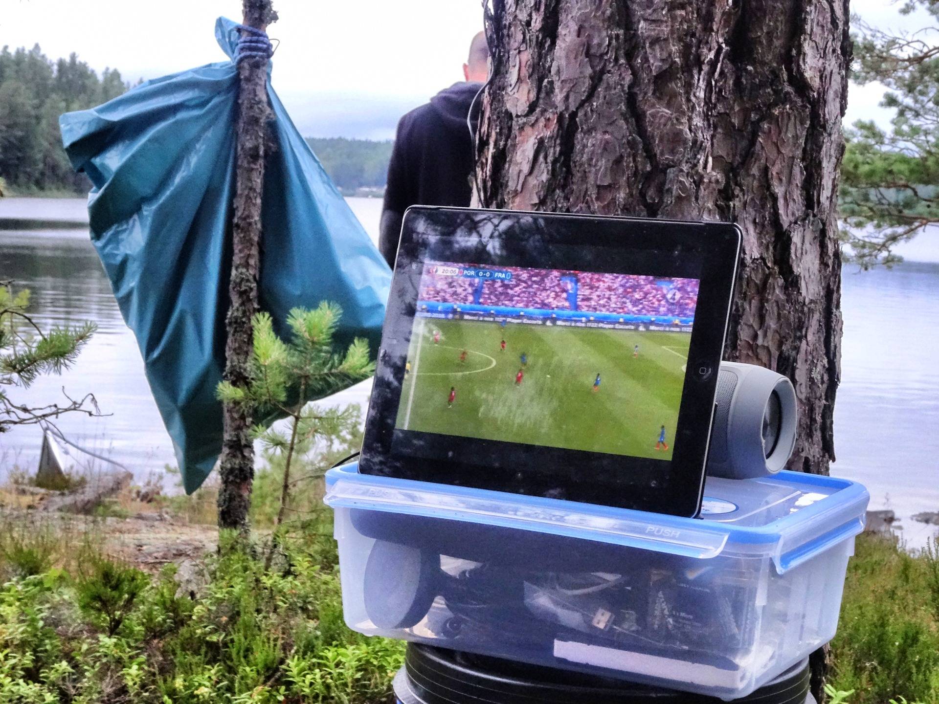 And in Poland you can watch football everywhere outside with a 4G connection