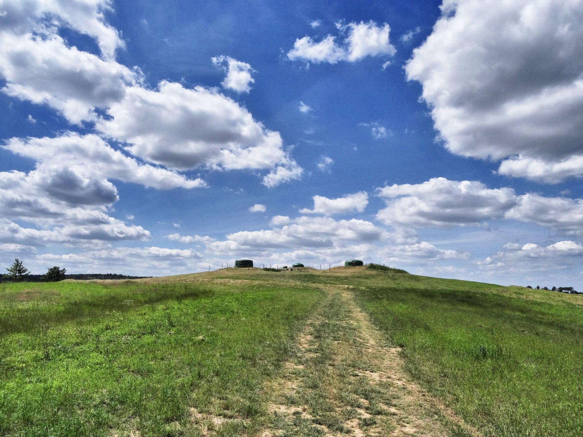 Hill and bunkers