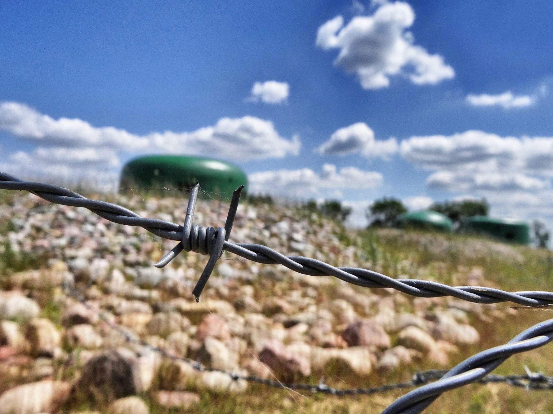 Barbed wire before the Panzerwerk