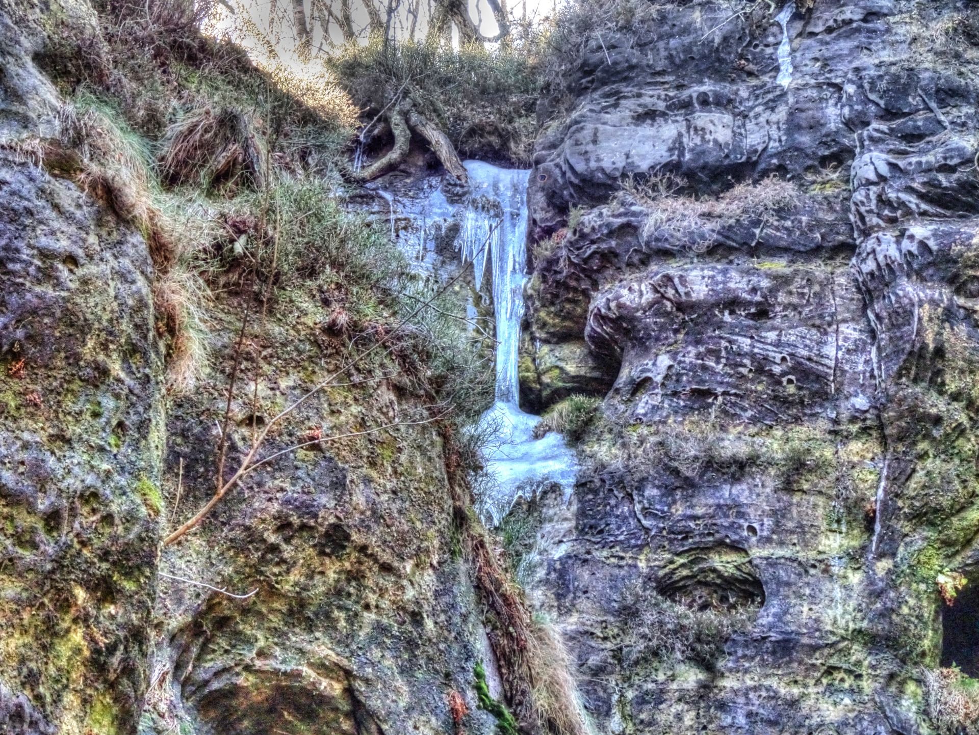 Frozen waterfall