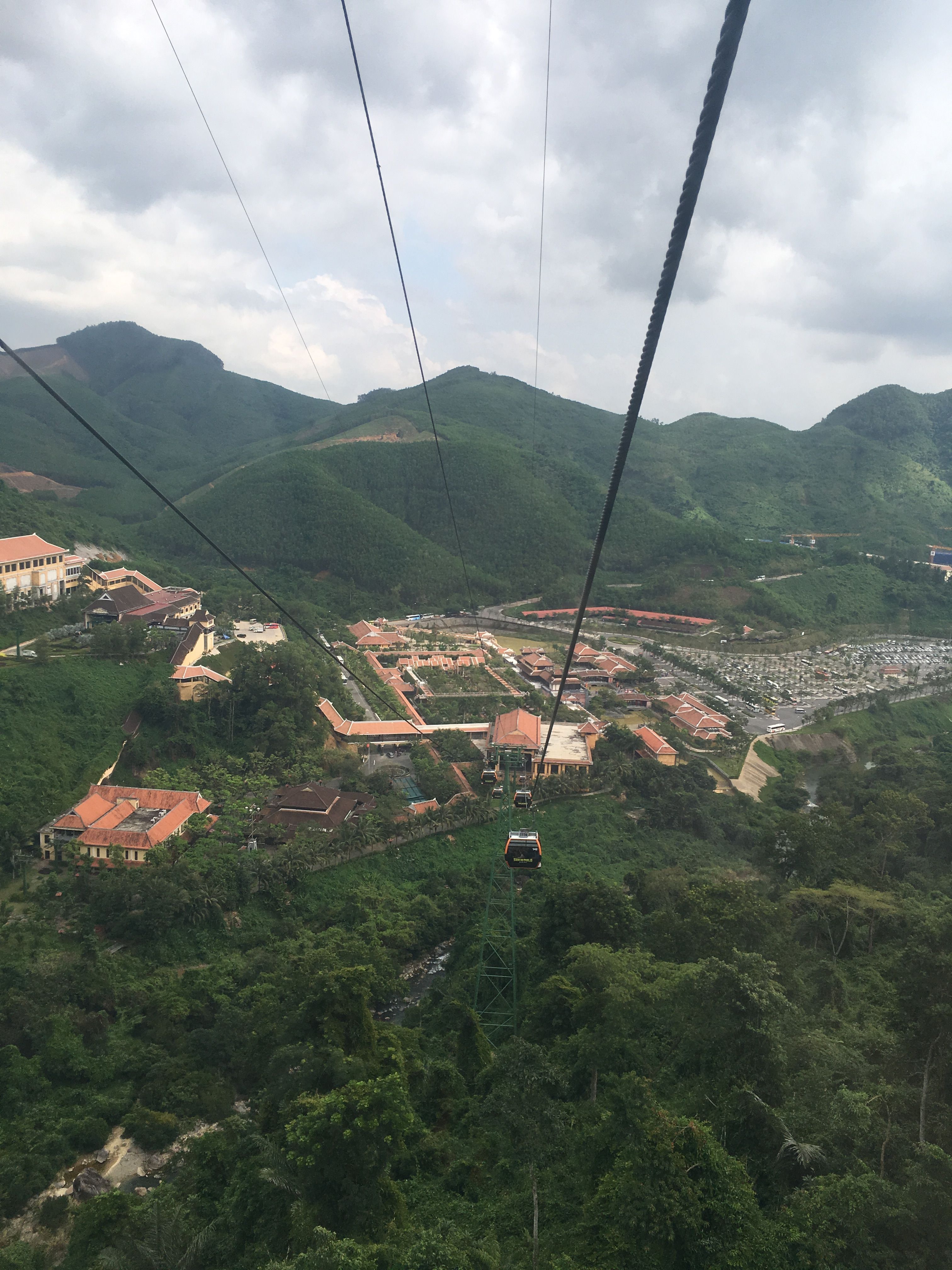 Cable way in Ba Na Hills Park, Da Nang.